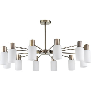 Люстра потолочная LUMION MAVE 8100/12C COMFI LN25 73 Е14 12*40W 220V бронза/белый металл/стекло