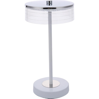 Настольная лампа LUMION SATIANA LEDIO LN25 8252/1TL LED 7W 400К 220V серебро/белый/прозрачный, металл/акрил