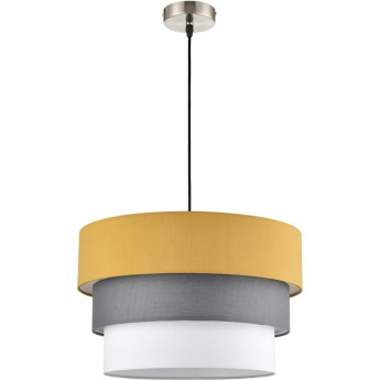 Подвесной светильник LUMION ILAIDA 8038/3 MODERNI LN25 Е27 3*60W 220V никель/желтый/серый/белый, металл/текстиль